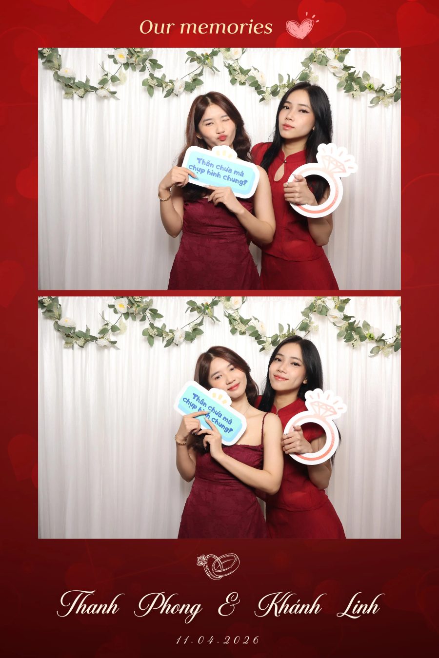 Chupbox Photobooth for Phong & Linh Wedding at Luxury Palace