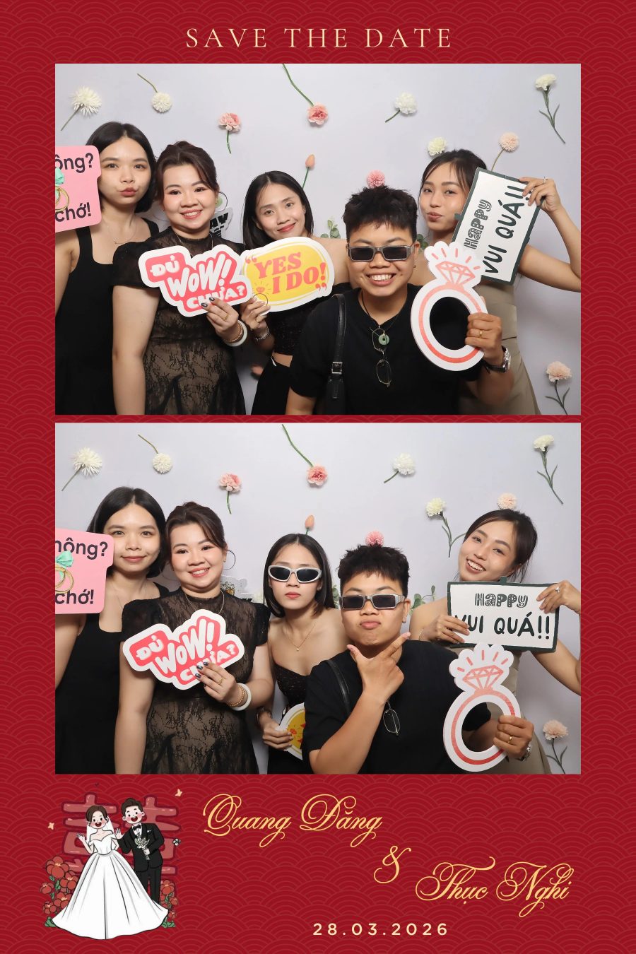 Chupbox Wedding Photobooth for Dang & Nghi at Queen Plaza Ky Hoa