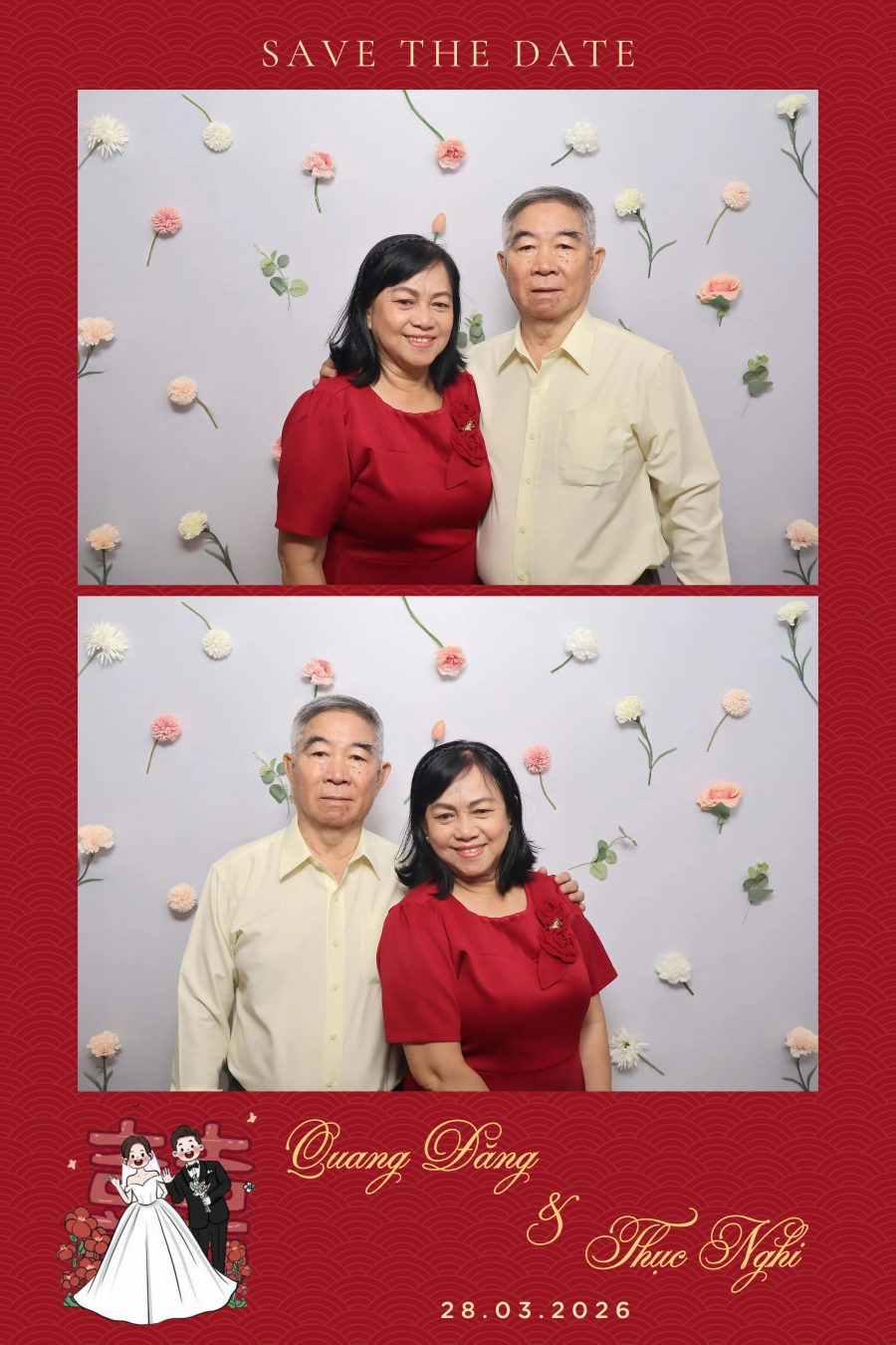 Chupbox Wedding Photobooth for Dang & Nghi at Queen Plaza Ky Hoa