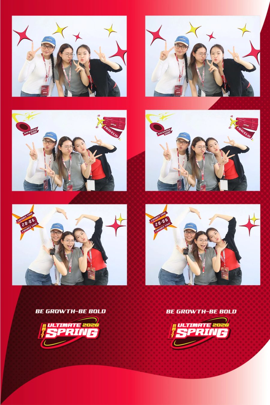 Chupbox Photobooth of RMIT Ultimate Frisbee Club at RMIT university in HCM