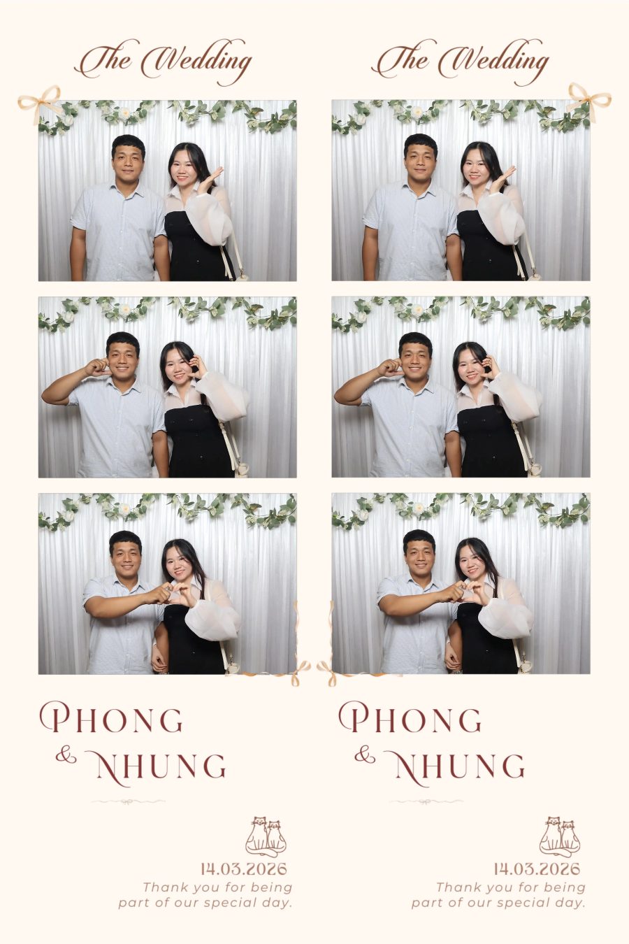 Chupbox Wedding photobooth for Phong & Nhung at Luxury Palace