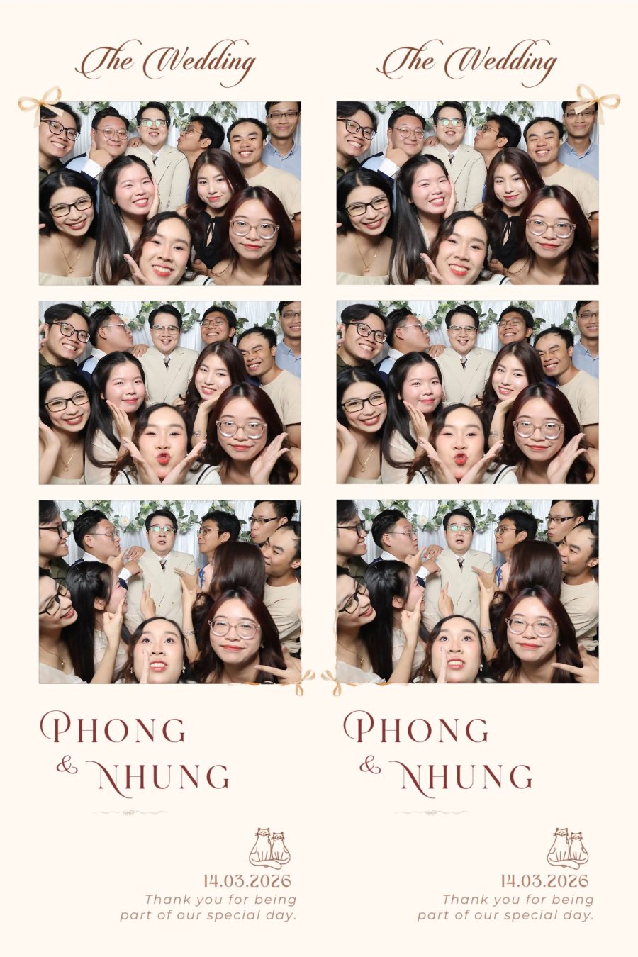 Chupbox Wedding photobooth for Phong & Nhung at Luxury Palace