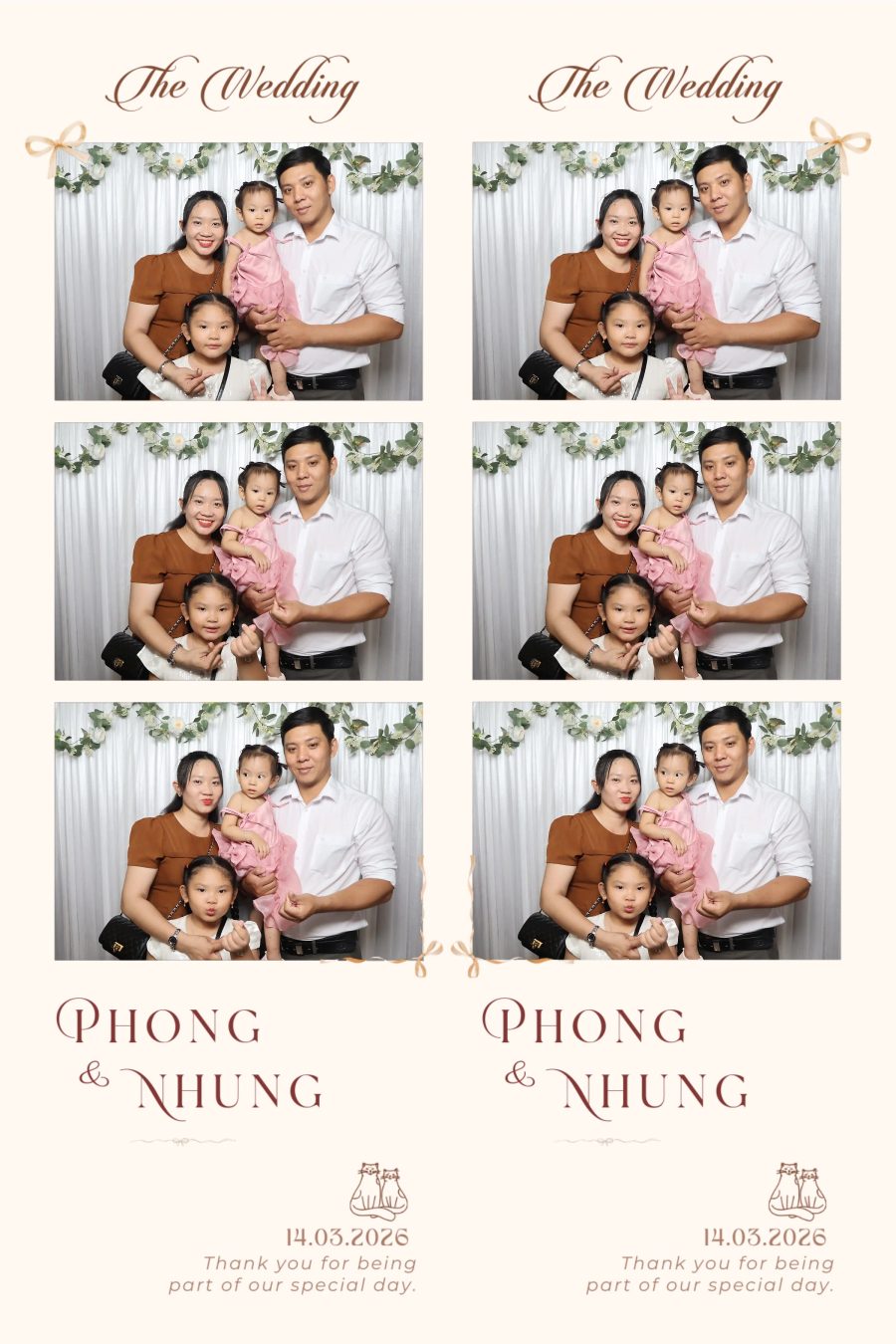 Chupbox Wedding photobooth for Phong & Nhung at Luxury Palace