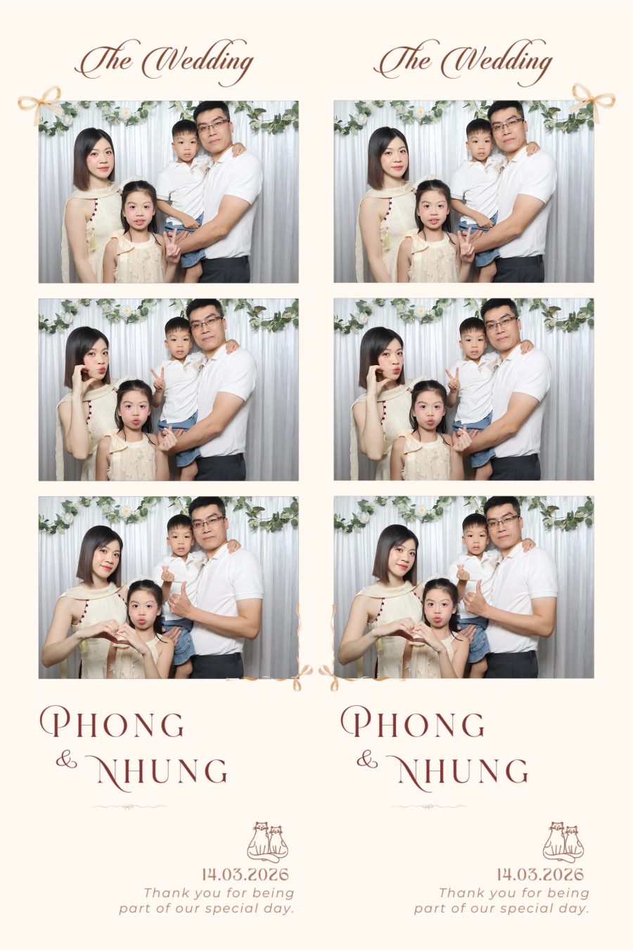 Chupbox Wedding photobooth for Phong & Nhung at Luxury Palace