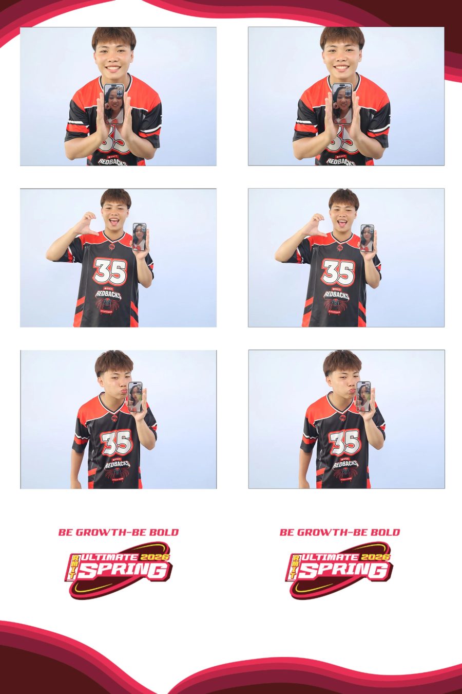 Chupbox Photobooth of RMIT Ultimate Frisbee Club at RMIT university in HCM