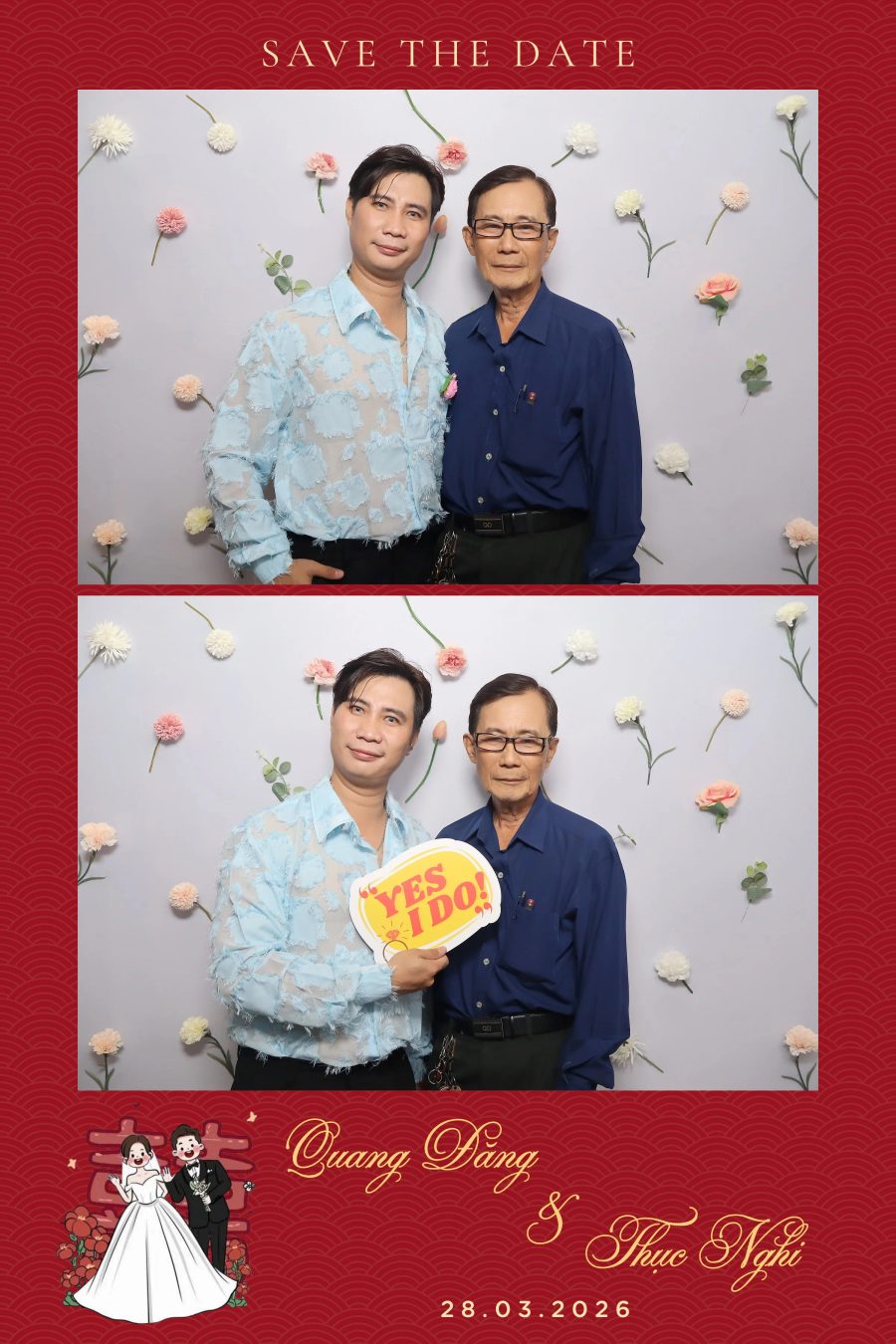 Chupbox Wedding Photobooth for Dang & Nghi at Queen Plaza Ky Hoa