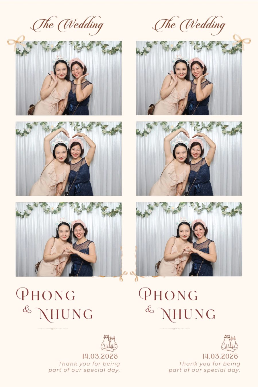 Chupbox Wedding photobooth for Phong & Nhung at Luxury Palace