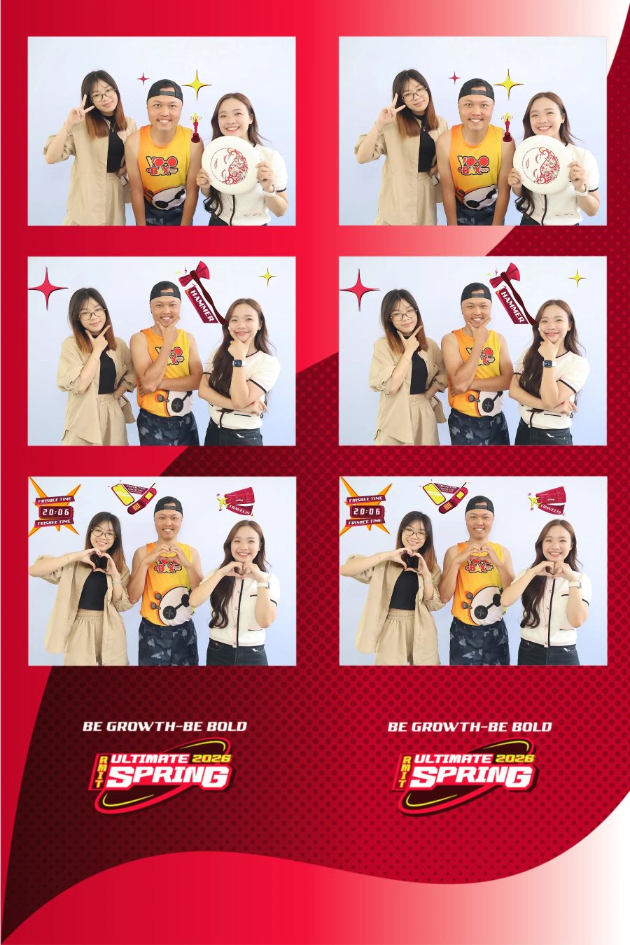 Chupbox Photobooth of RMIT Ultimate Frisbee Club at RMIT university in HCM