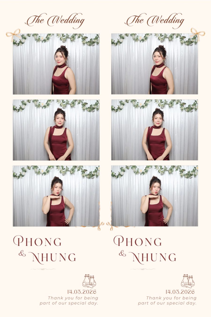 Chupbox Wedding photobooth for Phong & Nhung at Luxury Palace