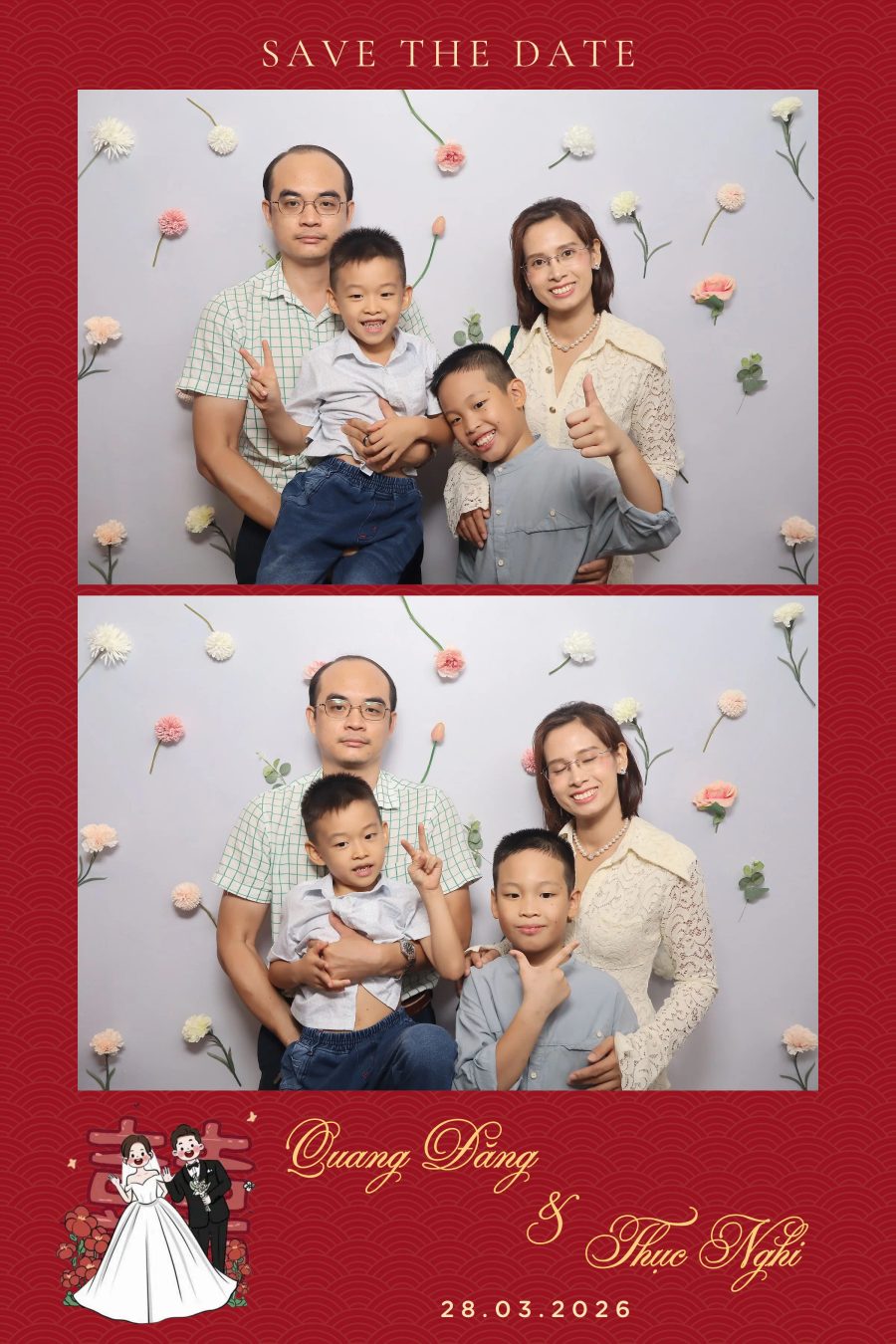Chupbox Wedding Photobooth for Dang & Nghi at Queen Plaza Ky Hoa
