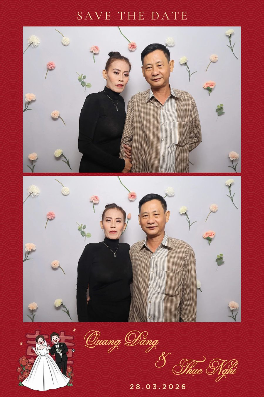 Chupbox Wedding Photobooth for Dang & Nghi at Queen Plaza Ky Hoa