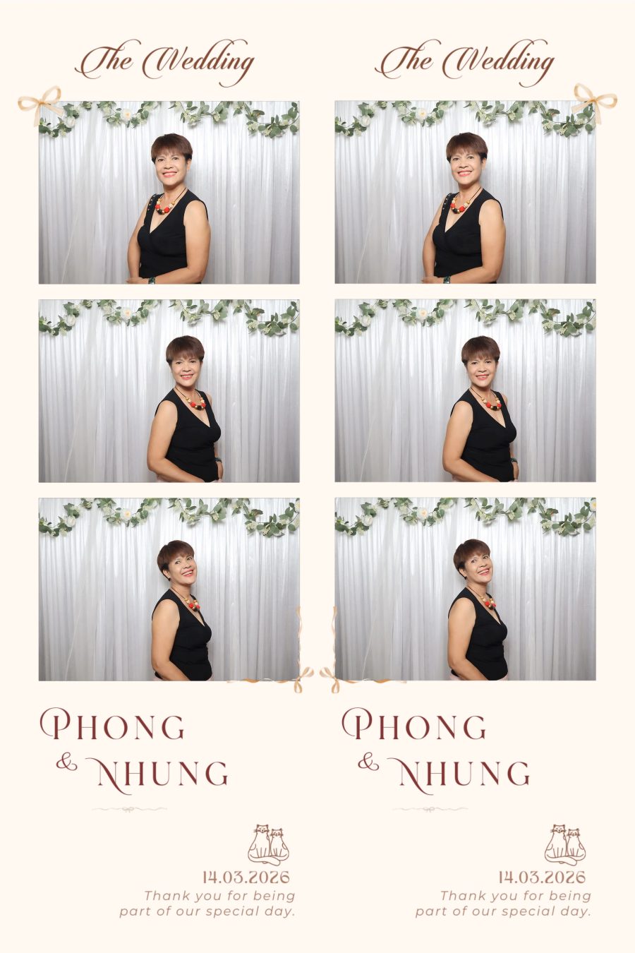 Chupbox Wedding photobooth for Phong & Nhung at Luxury Palace