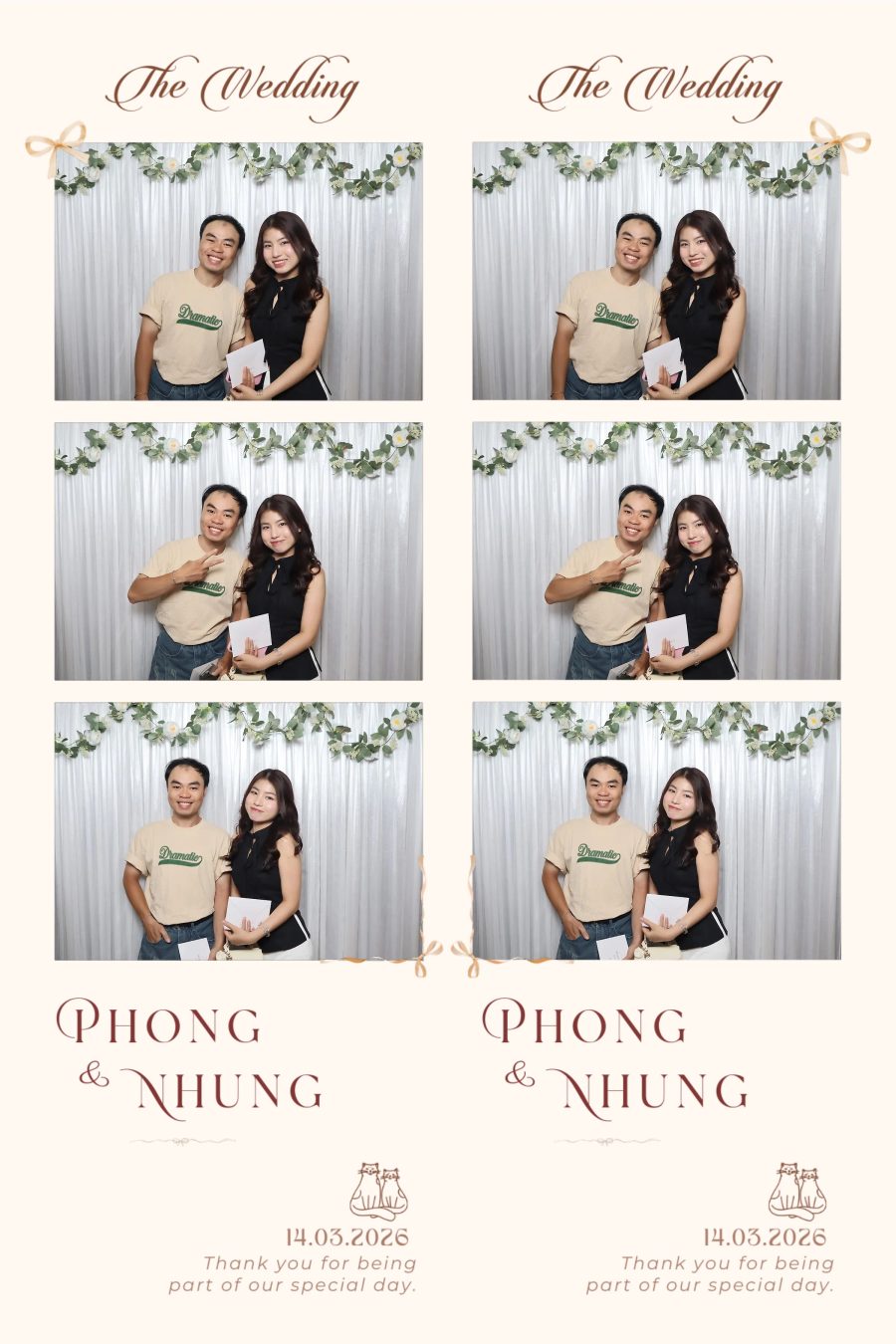 Chupbox Wedding photobooth for Phong & Nhung at Luxury Palace