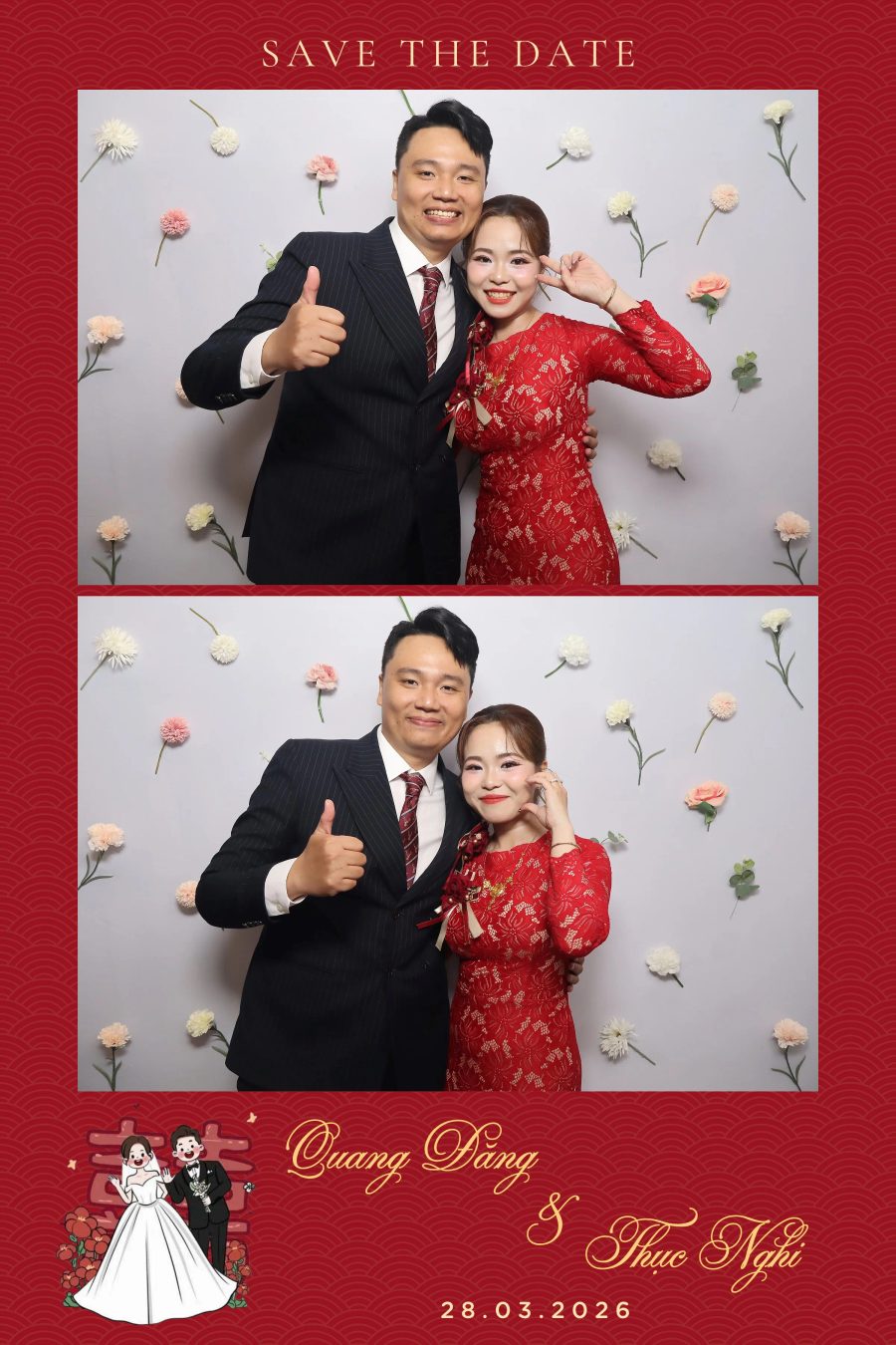 Chupbox Wedding Photobooth for Dang & Nghi at Queen Plaza Ky Hoa