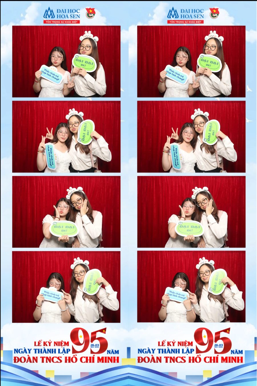 Chupbox Photobooth at Hoa Sen University for the 95th Anniversary of the Ho Chi Minh Communist Youth Union