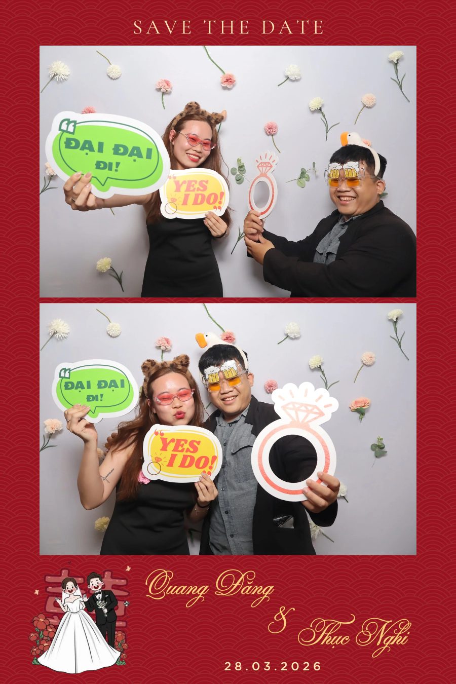 Chupbox Wedding Photobooth for Dang & Nghi at Queen Plaza Ky Hoa