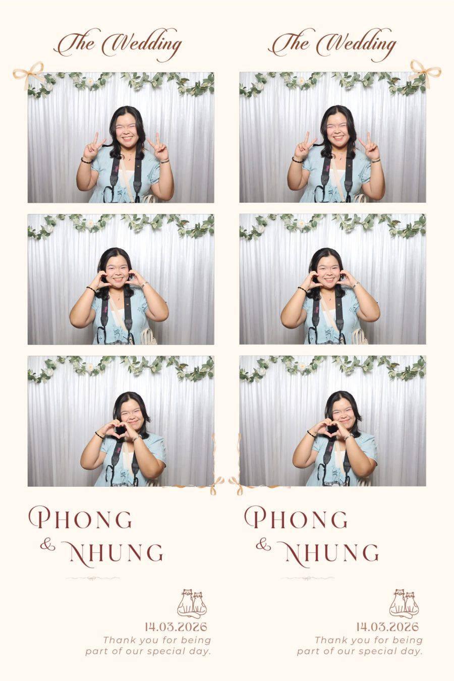 Chupbox Wedding photobooth for Phong & Nhung at Luxury Palace