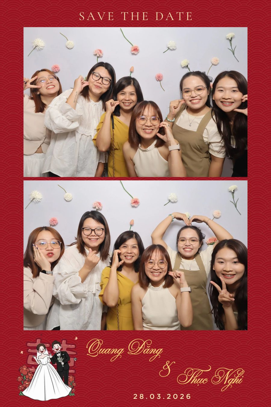 Chupbox Wedding Photobooth for Dang & Nghi at Queen Plaza Ky Hoa