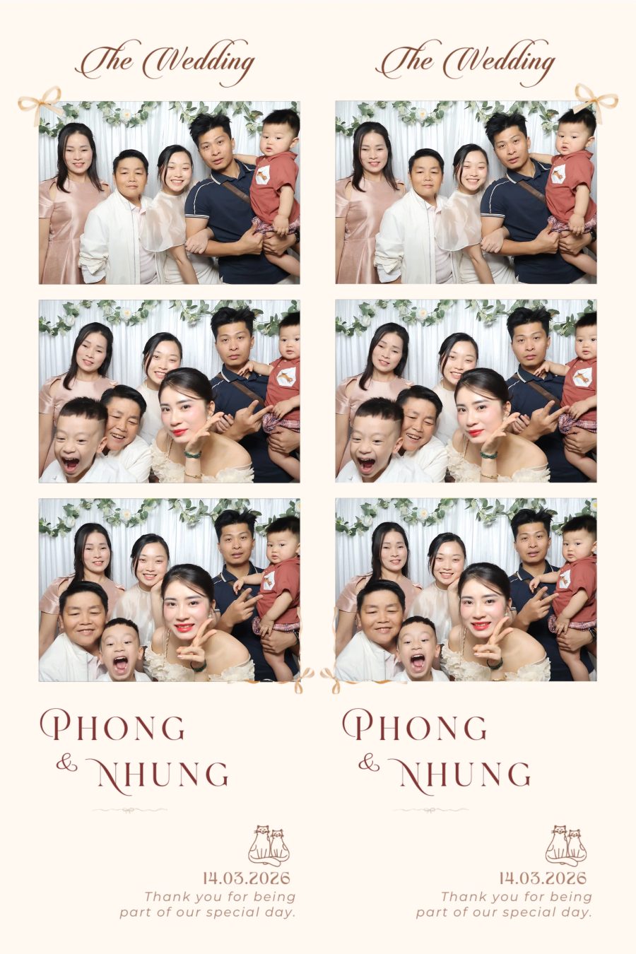 Chupbox Wedding photobooth for Phong & Nhung at Luxury Palace