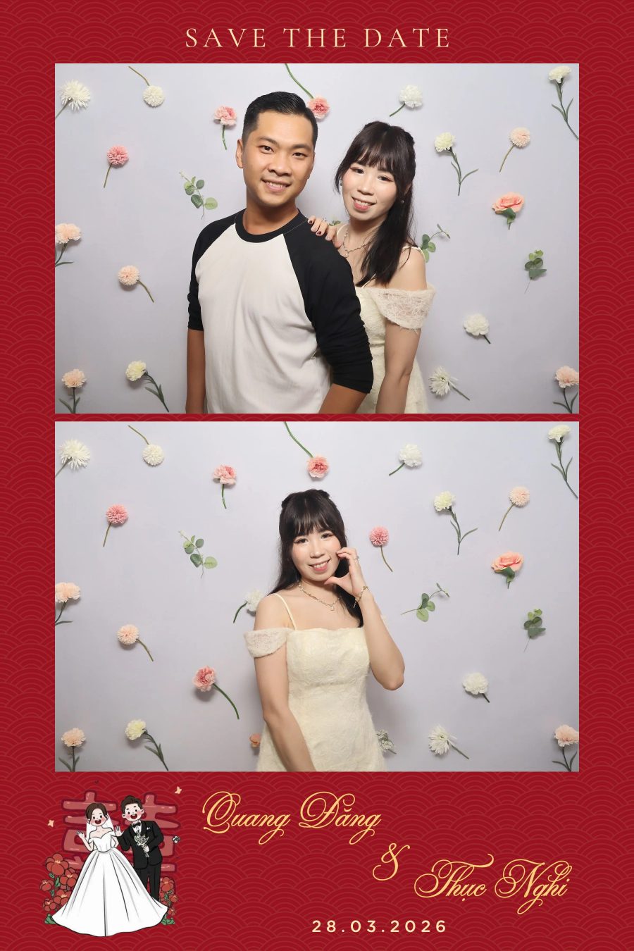 Chupbox Wedding Photobooth for Dang & Nghi at Queen Plaza Ky Hoa