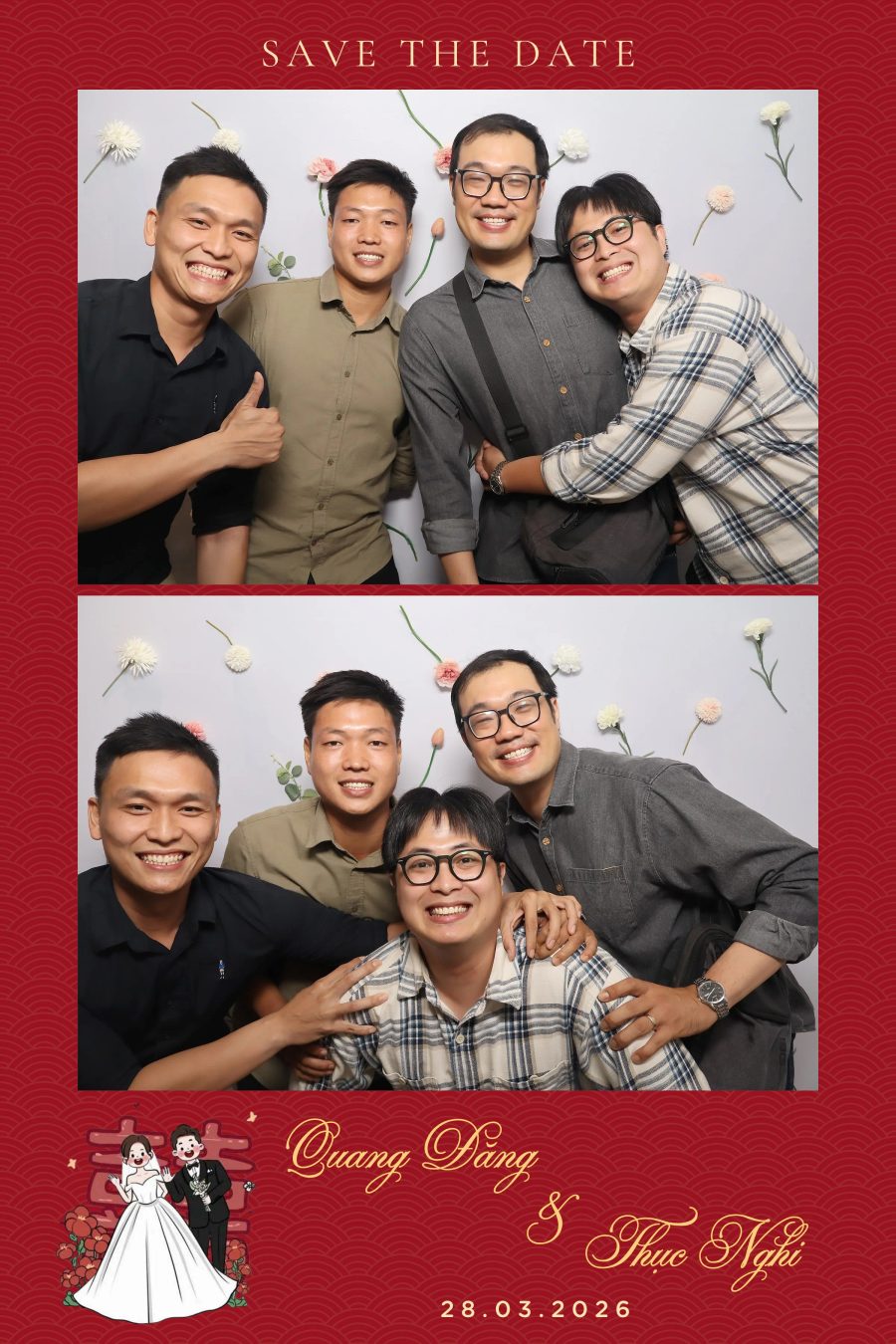 Chupbox Wedding Photobooth for Dang & Nghi at Queen Plaza Ky Hoa