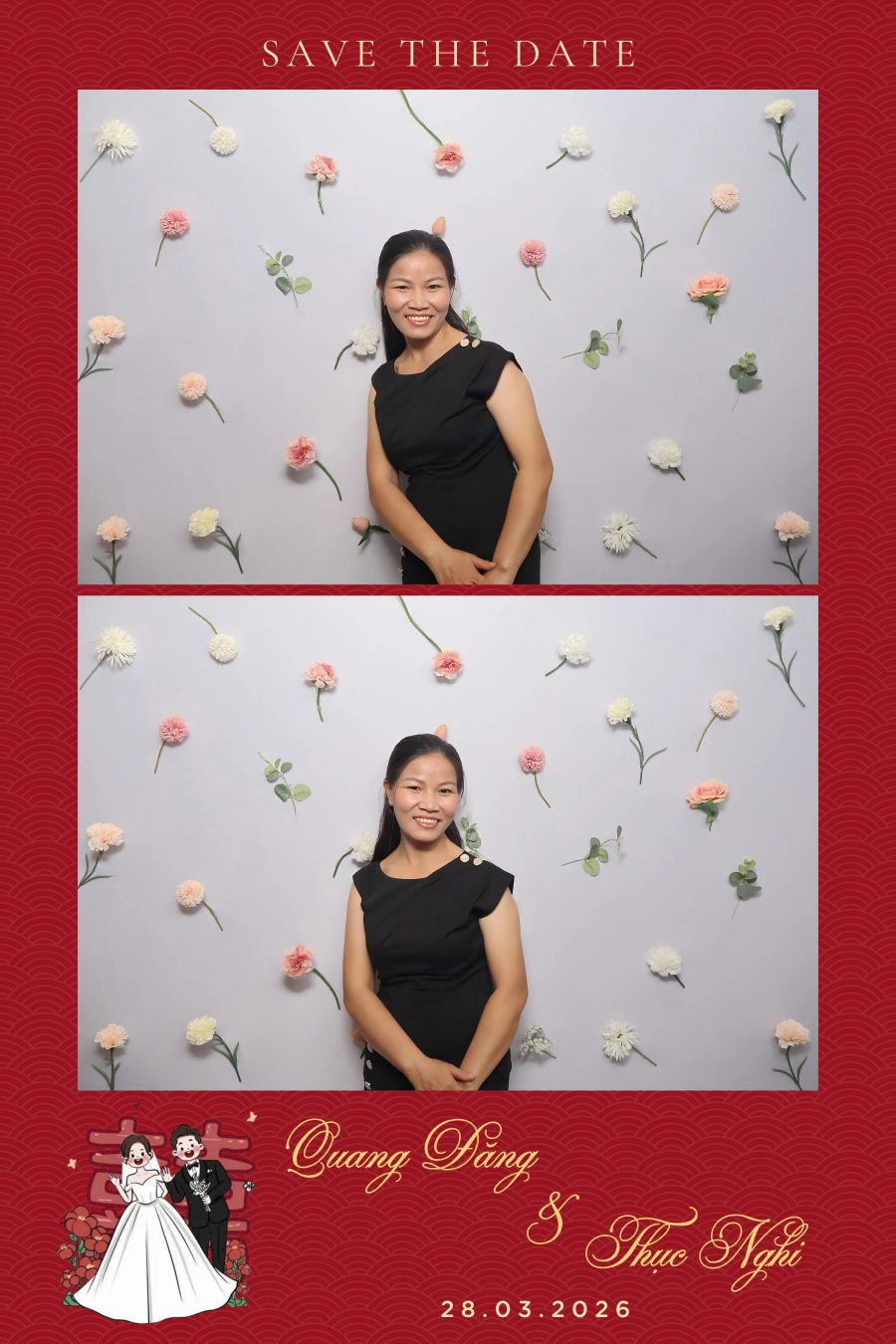 Chupbox Wedding Photobooth for Dang & Nghi at Queen Plaza Ky Hoa