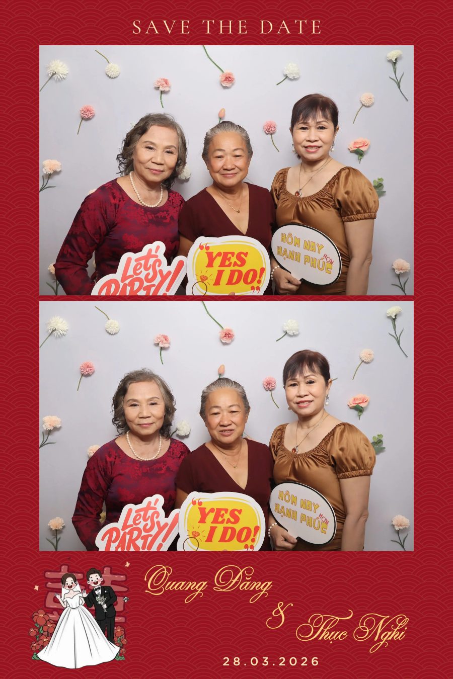 Chupbox Wedding Photobooth for Dang & Nghi at Queen Plaza Ky Hoa