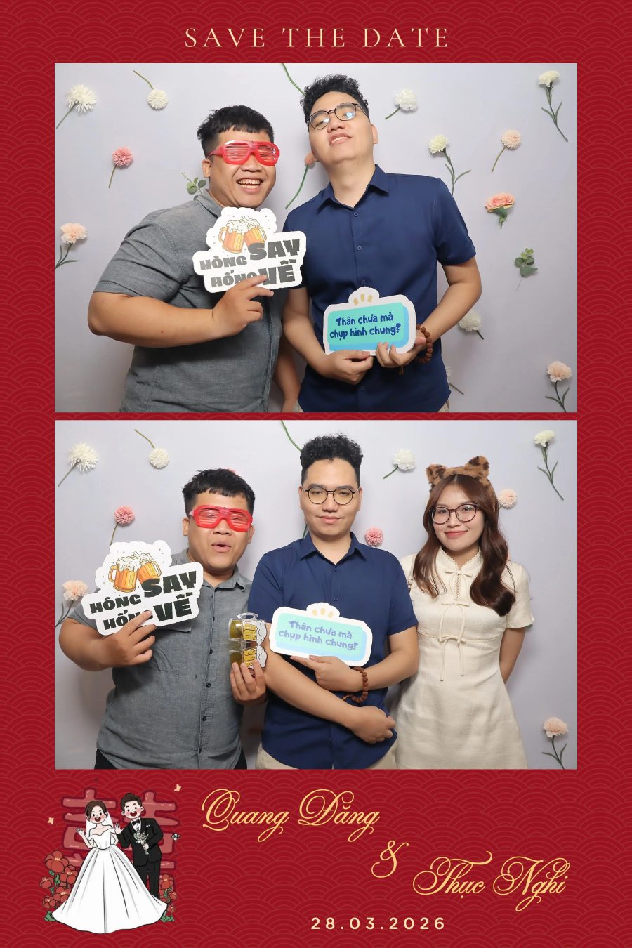 Chupbox Wedding Photobooth for Dang & Nghi at Queen Plaza Ky Hoa