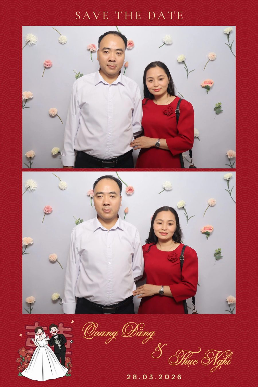 Chupbox Wedding Photobooth for Dang & Nghi at Queen Plaza Ky Hoa