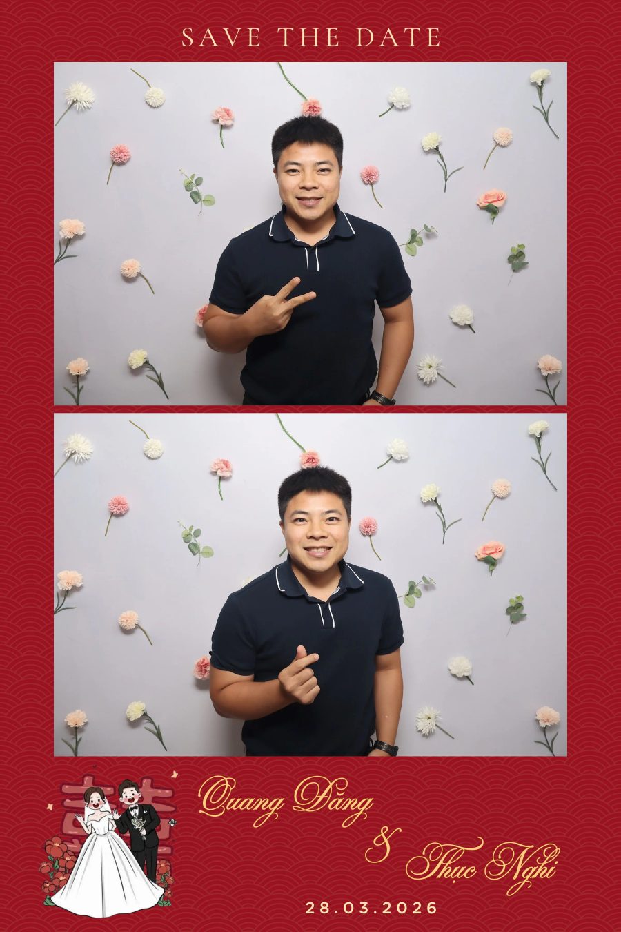 Chupbox Wedding Photobooth for Dang & Nghi at Queen Plaza Ky Hoa