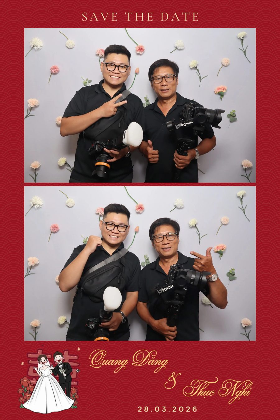 Chupbox Wedding Photobooth for Dang & Nghi at Queen Plaza Ky Hoa