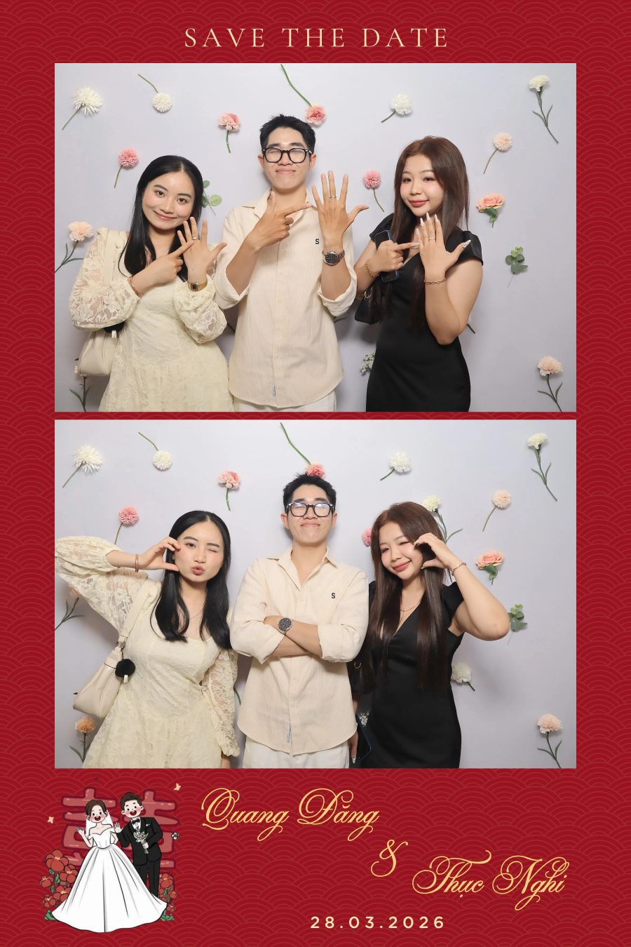 Chupbox Wedding Photobooth for Dang & Nghi at Queen Plaza Ky Hoa
