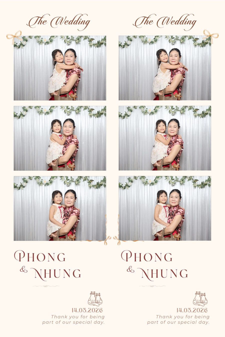 Chupbox Wedding photobooth for Phong & Nhung at Luxury Palace