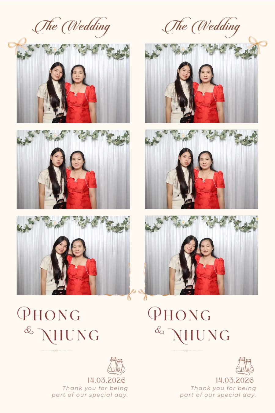Chupbox Wedding photobooth for Phong & Nhung at Luxury Palace
