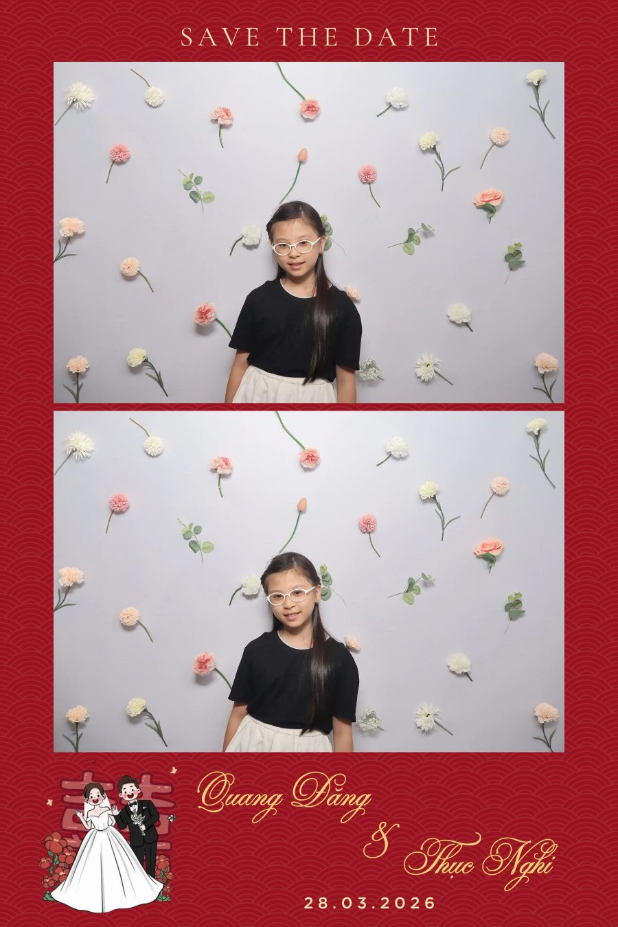 Chupbox Wedding Photobooth for Dang & Nghi at Queen Plaza Ky Hoa