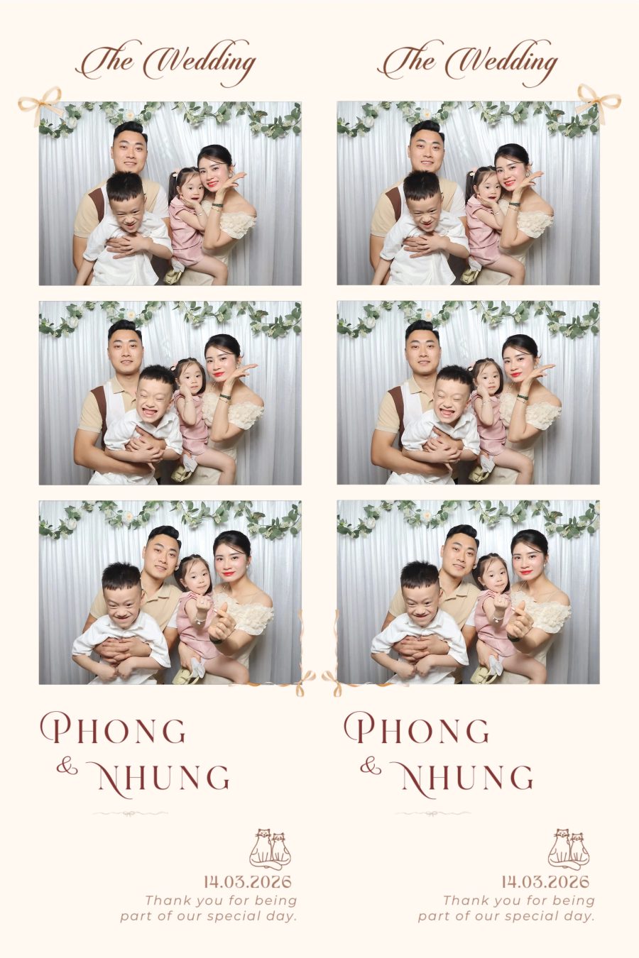 Chupbox Wedding photobooth for Phong & Nhung at Luxury Palace