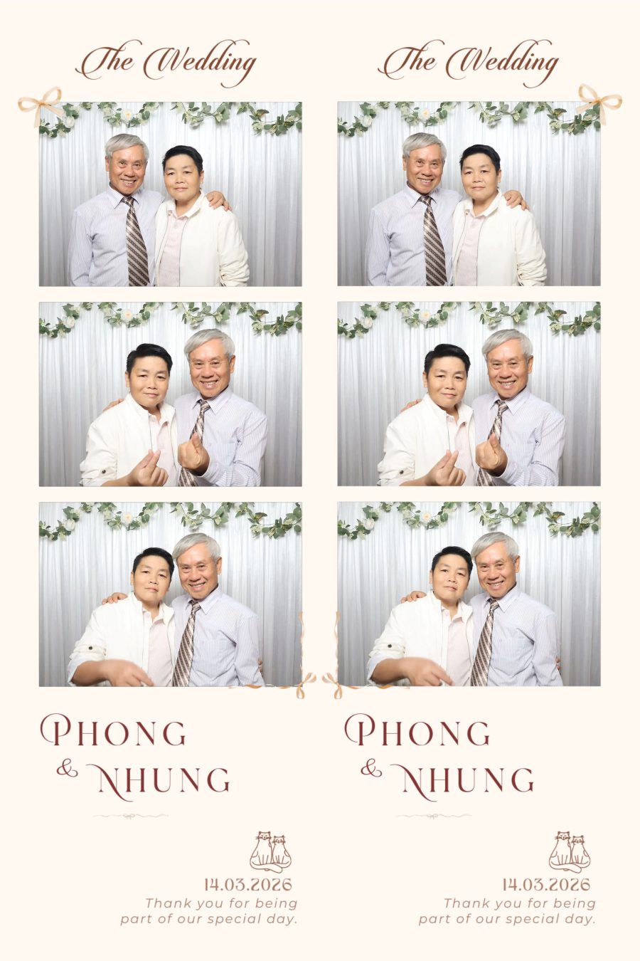 Chupbox Wedding photobooth for Phong & Nhung at Luxury Palace