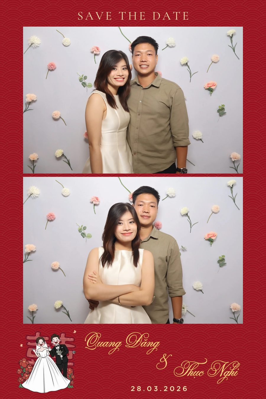 Chupbox Wedding Photobooth for Dang & Nghi at Queen Plaza Ky Hoa