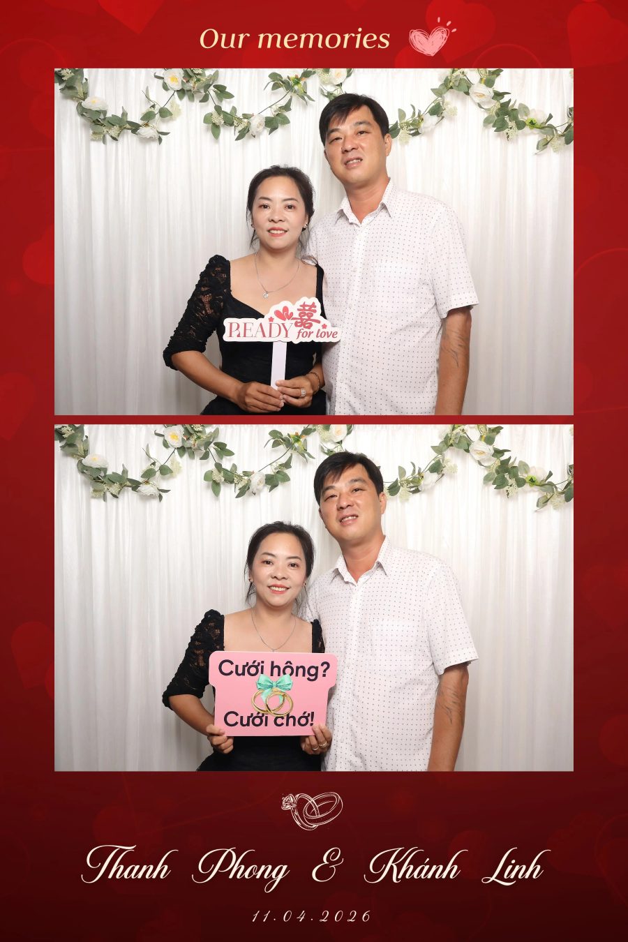 Chupbox Photobooth for Phong & Linh Wedding at Luxury Palace