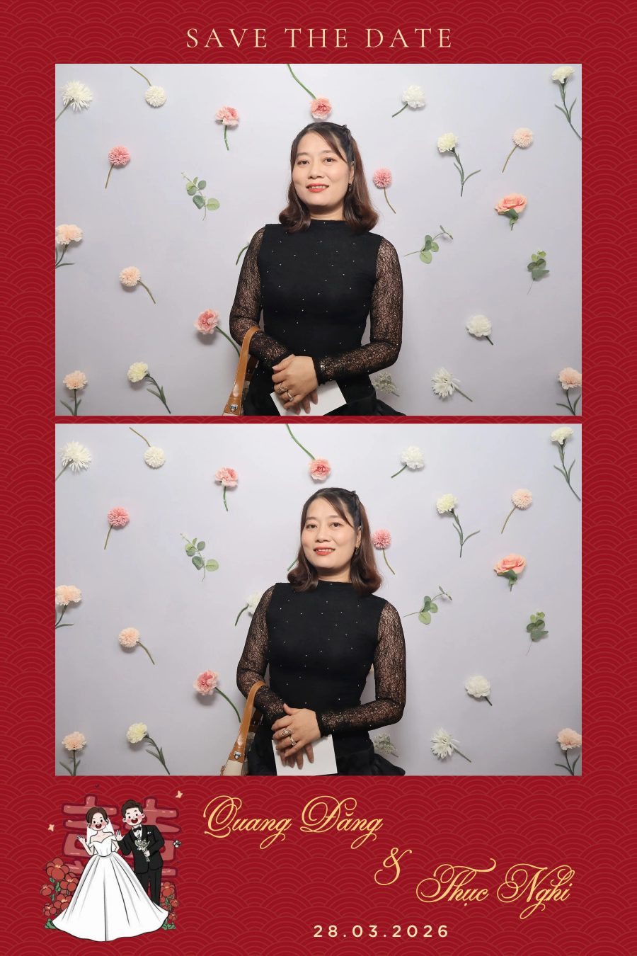 Chupbox Wedding Photobooth for Dang & Nghi at Queen Plaza Ky Hoa