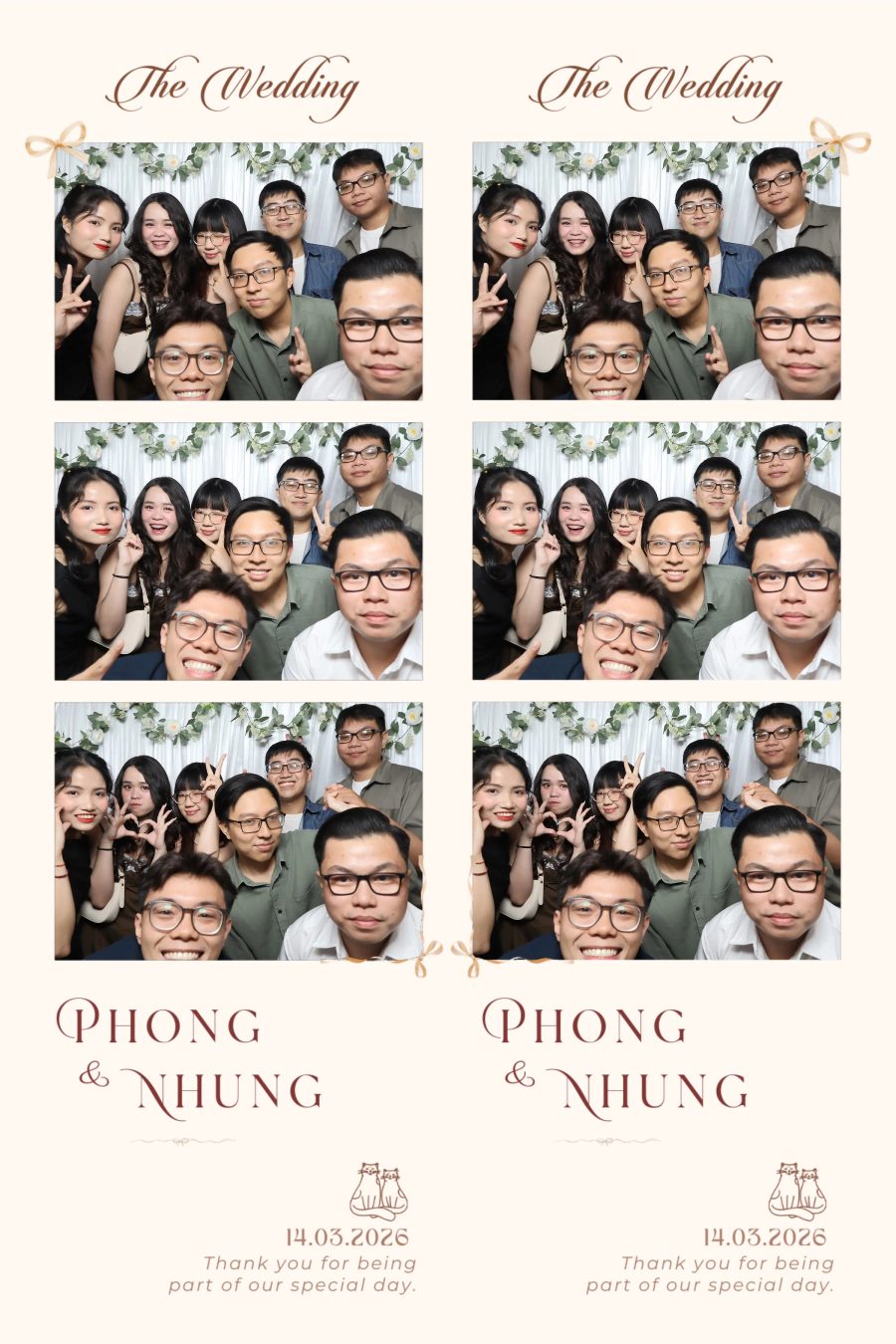 Chupbox Wedding photobooth for Phong & Nhung at Luxury Palace