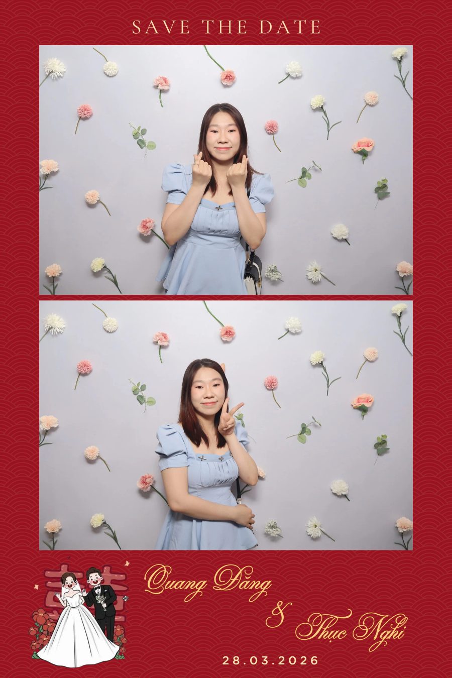 Chupbox Wedding Photobooth for Dang & Nghi at Queen Plaza Ky Hoa
