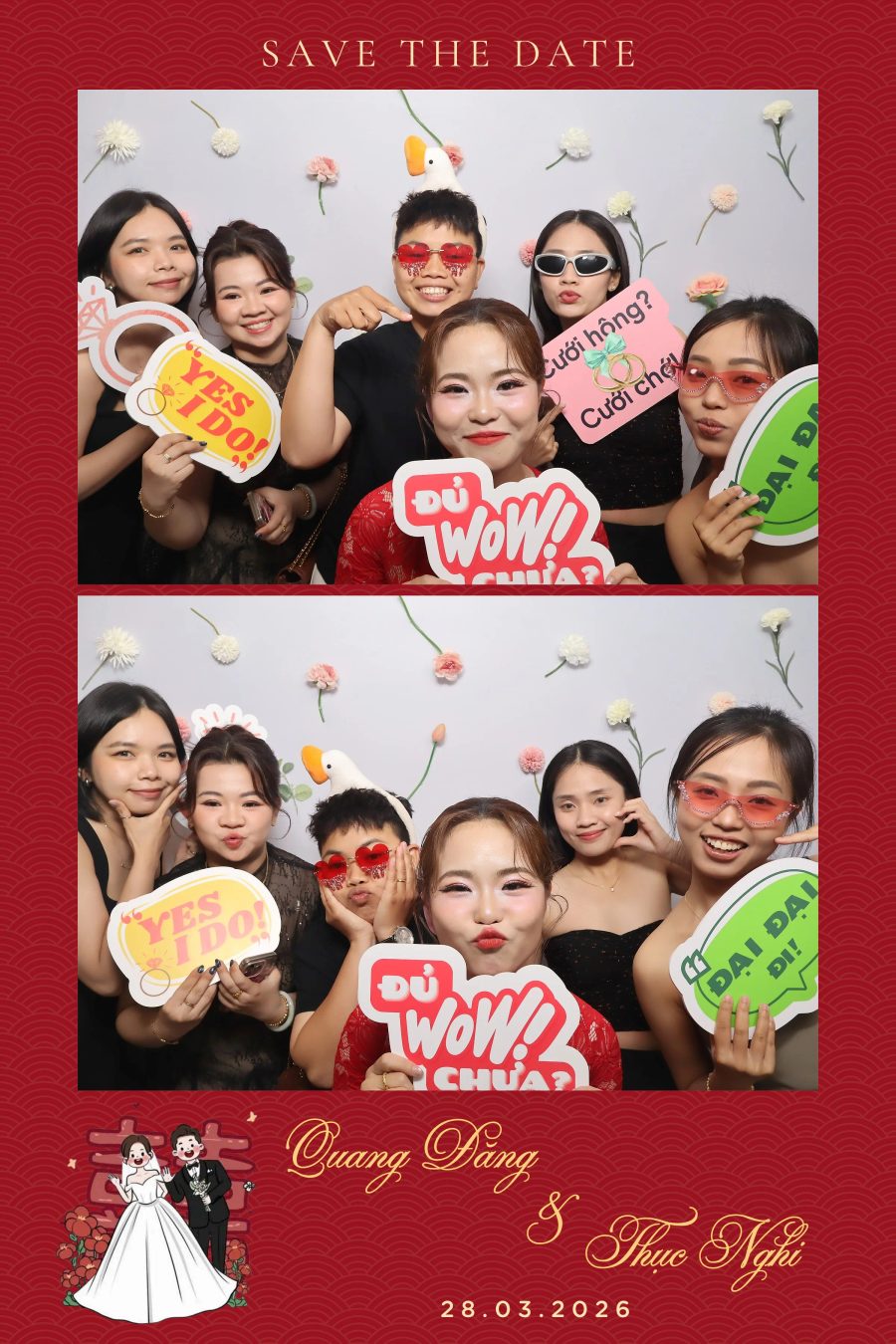 Chupbox Wedding Photobooth for Dang & Nghi at Queen Plaza Ky Hoa
