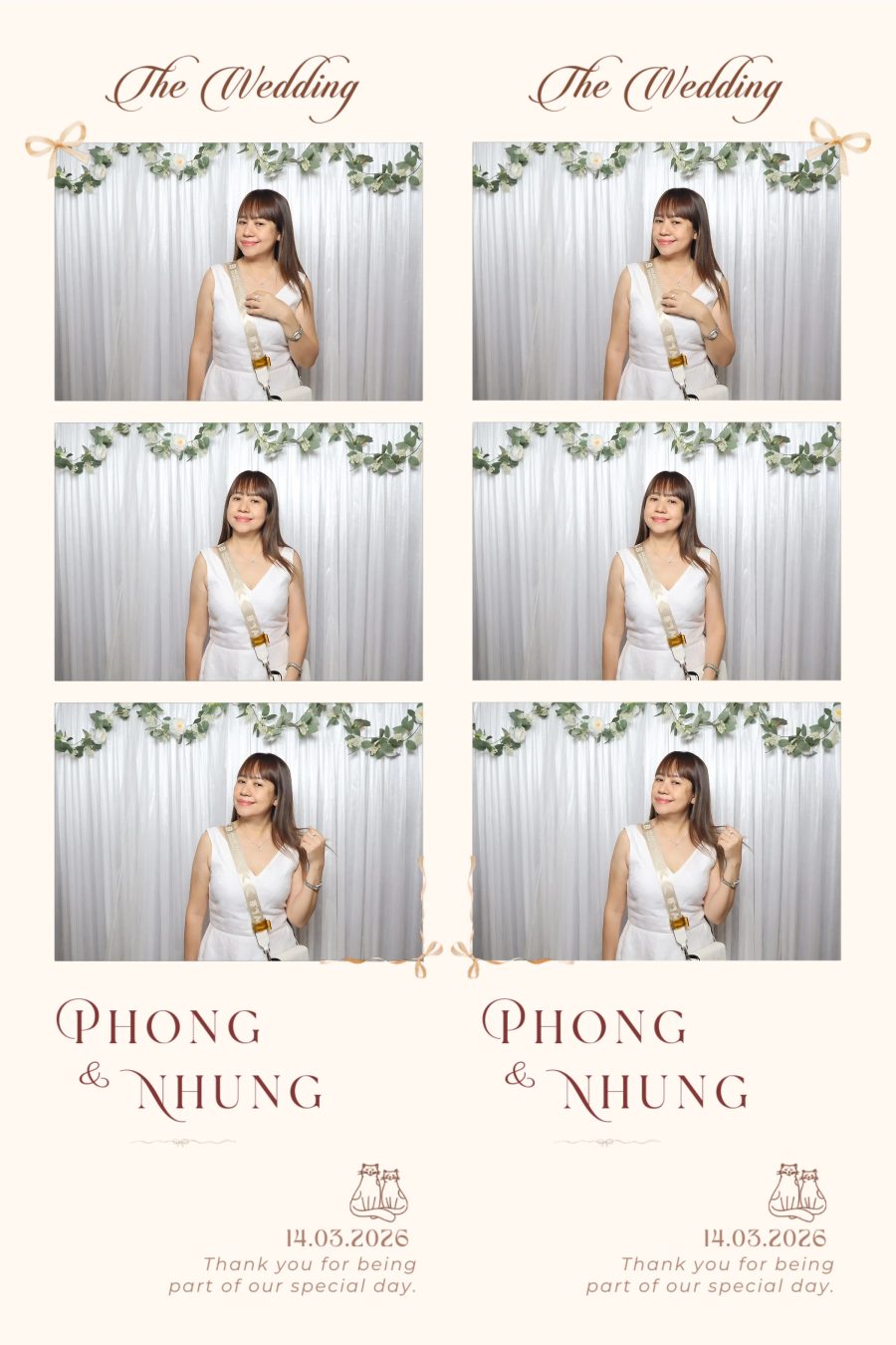 Chupbox Wedding photobooth for Phong & Nhung at Luxury Palace