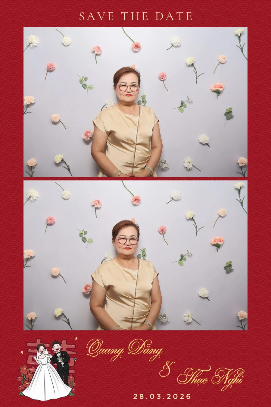 Chupbox Wedding Photobooth for Dang & Nghi at Queen Plaza Ky Hoa