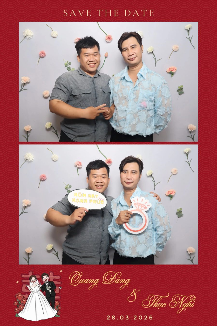 Chupbox Wedding Photobooth for Dang & Nghi at Queen Plaza Ky Hoa