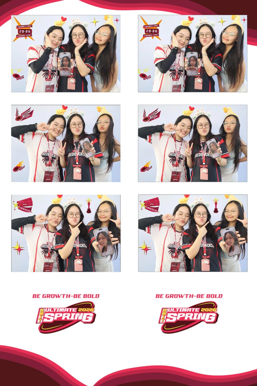 Chupbox Photobooth of RMIT Ultimate Frisbee Club at RMIT university in HCM