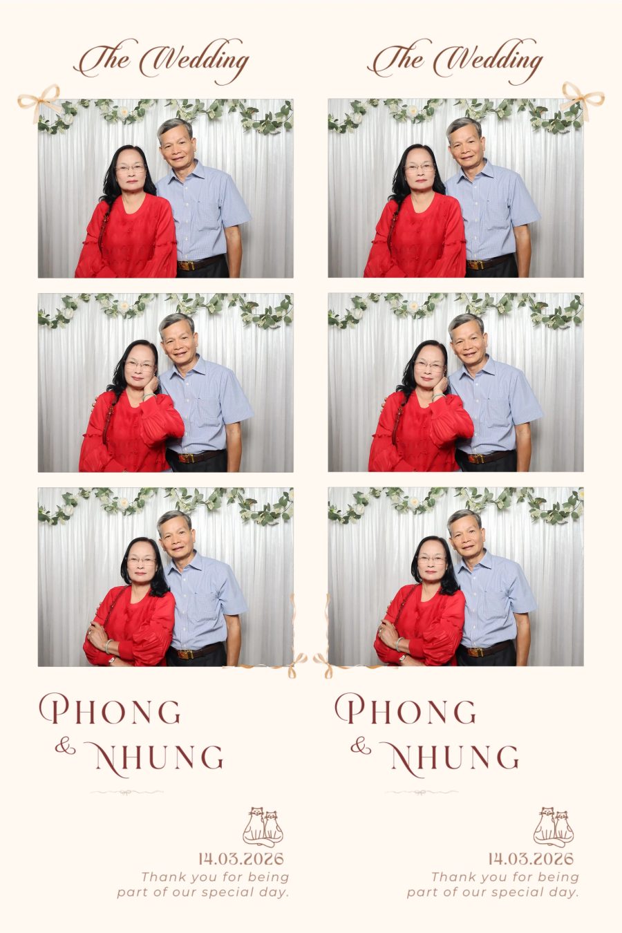Chupbox Wedding photobooth for Phong & Nhung at Luxury Palace