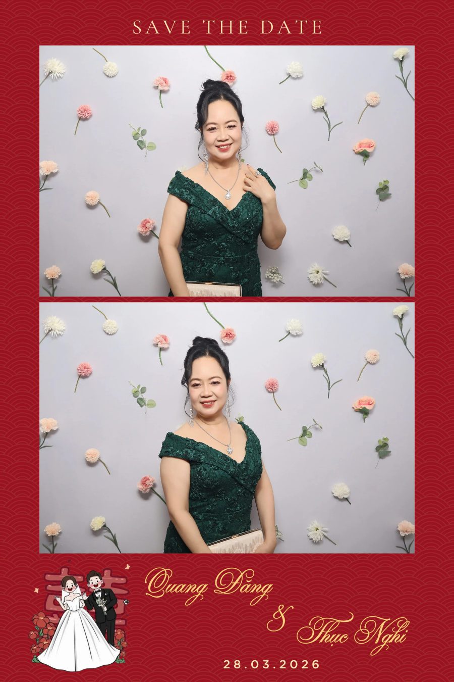 Chupbox Wedding Photobooth for Dang & Nghi at Queen Plaza Ky Hoa