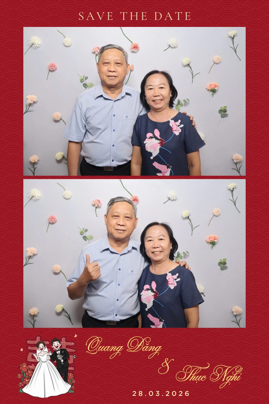 Chupbox Wedding Photobooth for Dang & Nghi at Queen Plaza Ky Hoa